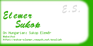 elemer sukop business card